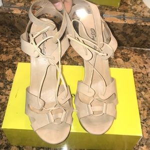 Cute Tan lace up heels